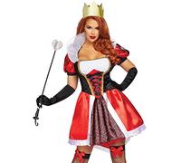 Leg Avenue Wonderland Queen Rosso Nero 0 3 kg Alice Regina del Paese delle Meraviglie Costumes, S, 86839 01201-012-S