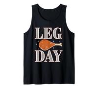 Leg Day, Funny Pilgrim Turkey Thanksgiving Costume Tee Canotta