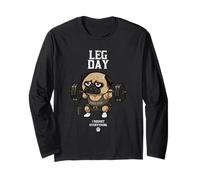 Leg Day Pug Maglia a Manica