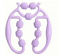 Leg Massager Roller,2025 New Massage Roller with 9 Wheels,Clamp Leg Massager Multifunctional Ring Rollers Neck Hand Arm Relaxer for Body Sculpting, Legs, Waist, Arms (purple taro)