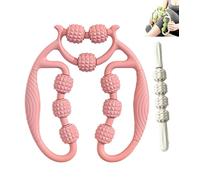 Leg Massager Roller, Ring Clamp Leg Massager, 360° Wrap-Around Massage, Leg shaping and muscle relaxation，Various colors available (Pink,With Mace)