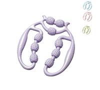 Leg Massager Roller, Ring Clamp Leg Massager, with 9 Wheels,Clamp Legs Massagers Multifunctional Ring Roller Neck Hand Arm Relaxer,for Indoor Sports Yoga (Purper)