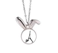 Leg Motion Yoga Girl Keep Healthy Sports collana coniglio ciondolo coniglietto animale gioielli regalo