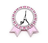 Leg Motion Yoga Girl Keep Healthy Sports spilla spilla rosa vincitore premio medaglia, Medio, Metallo