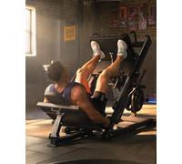 Leg Press Hack Squat Machine, 2 in 1 regolabile Leg Press Machine per la palestra domestica con cuscinetto lineare, macchina Hack Squat a 45 gradi per allenamento della parte inferiore del corpo con