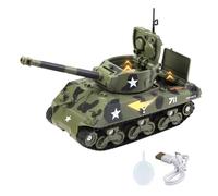 Lega 1:35 WWII USA M4 Sherman Medium Tank Modello di Veicolo Corazzato Modello per Collezione con Suono, Luce