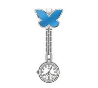 (Lega A5) Orologio da infermiera a farfalla con ciondolo a clip, orologio da polso al quarzo, accessori