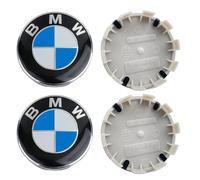 Lega Calotta Centrale Ruota Hub Set Di 4 BMW X1 X3 X4 X5 X6 X7 56mm Nera Blu