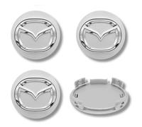 Cappuccio Centrale In Lega OZ Racing Ruota x4 55mm Argento Nero Emblema Sportivo