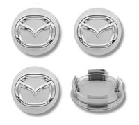 Cappuccio Centrale In Lega OZ Racing Ruota x4 55mm Argento Nero Emblema Sportivo