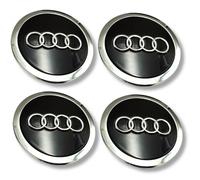 Lega Calotta Centrale Ruota Mozzo x4 per Audi 69mm Nero Argento Molti Modelli