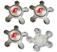 Lega Calotta Centrale Ruota Mozzo x4 Per Audi A3 A4 A6 4F0601165N Grigio S-Line