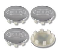 Lega Calotta Centrale Ruota Mozzo x4 Per Kia 56mm Argento Molti Modelli Rio Soul
