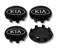 Lega Calotta Centrale Ruota Mozzo x4 Per Kia 60mm Nero Molti Modelli Sportage