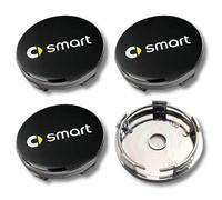 Coperchio Centrale In Lega 3D Mercedes Classe A B C E S Cromato Nero 75Mm x4