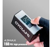 Lega di alluminio 150 PSI Pompa elettrica Bici portatile Aria ricaricabile Gonfiatore per pneumatici Valvola Schrader Presta Argento CYCLAMI A3 MAX
