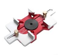 Lega di alluminio 2-in-1 Pin Pin Jig e guida di foratura del foro con misurazione precisa, posizionamento regolabile e base a ventosa per l'installazione di hardware di armadi e modelli di lavorazione