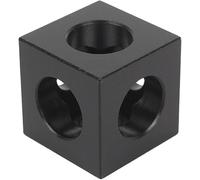 Lega di alluminio 2020 - Connettori a 3 vie, 8/20 pezzi - Supporti ad angolo di 90° triangolo e quadrato per estrusioni in alluminio V-Slot e T-Slot 8Pcs 2020 Square 3-Way - Black Anodized