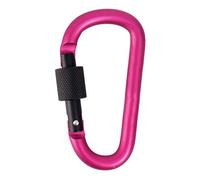 Lega di alluminio D Big Nut Fibbia Moschettone ad alta resistenza Portachiavi Clip Outdoor Campeggio Escursionismo D-Ring, rosa rosso