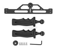 Lega di alluminio Dual Hand Grip Diving Torcia Staffa Subacquea Sport Camera Holder Stabilizzatore - Doppio Stabilizzatore palmare, Supporto per fotocamera sportiva subacquea