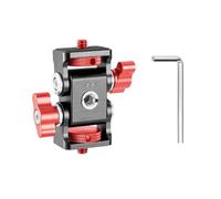 Lega di alluminio Due Gimbals Testa Stand Per Fotocamere E Accessori 180 ° Inclinazioni 360 Girevole Per Vloggings Shootings LED Light Mount