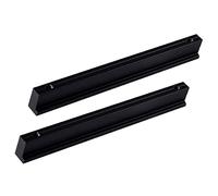 Lega di Alluminio Forma a L Maniglia per Mobili Maniglione da Cucina Pomelli per Porta Maniglie a Corrimano Pomolo per Mobili Tiretti Nero Opaco 2 Pezzi (Hole distance 64mm)