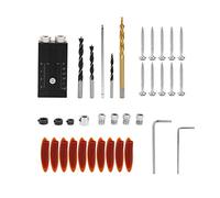 Lega di alluminio Pocket Hole Jig Kit Oblique Drilling Locator Doppia Lavorazione Del Legno Guide Joint Angolo Strumento Carpenteria