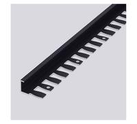 Lega di Alluminio Profilo di Compensazione Protezione Angolare per Bordi Profilo di Transizione, per Progetti di Pavimenti/pareti/piastrelle, Resistenti All'umidità(Nero,0.86 * 270cm(3 * 90cm))