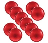 Lega di Alluminio Pulsante di Scatto Concavo Rosso 10 Pezzi | Filettato, Finitura Opaca Fine, Struttura in Metallo ad Alta Precisione, per Interfacce Reflex e Mirrorless