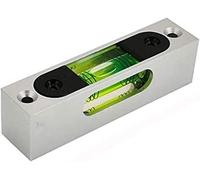 Lega di Alluminio Verde Luminosa, Livello Regolabile Ad Alta Precisione in Metallo, Barra di Livello Piccola Quadrata Orizzontale Con Bolla e Magnetismo