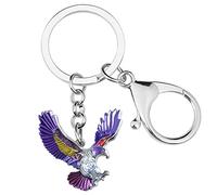 Lega di smalto Flying Eagle Portachiavi uccello Charms Novità Regali per donne ragazze borsa portafoglio, Raissa metallizzate