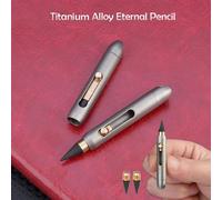 Lega di titanio MINI Matita eterna Non necessita di rasatura Matita cancellabile Chiave portatile Ciondolo Penna tascabile Scrittura di emergenza 2 punte della penna