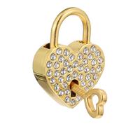 Lega di Zinco Lucchetto a Cuore Creativo, Oro | Chiusura Robusta e Resistente alla Ruggine, Stile Delicato, per Ponti dei Desideri e Luoghi Turistici