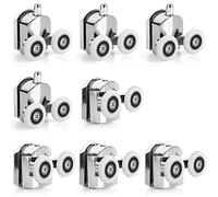 lega doppia porta doccia rulli Runners - Set di 8- superiore e inferiore (4TOP + 4BOTTOM) (12mm (23mm)-8pcs)