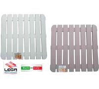 Lega 836100 Pedana Doccia in Plastica Bianca, Cm 58 x 58