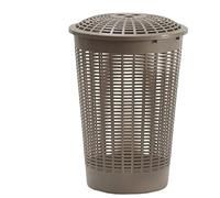 LEGA Portabiancheria Effetto Cesto Vimini Secchio per Biancheria CESTONE Forato con Coperchio Rattan