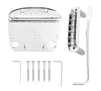 Lega rame-zinco nichelato Tremolo Vibrato Tailpiece Bridge Set per pezzi di ricambio per chitarra Girelle Da Pesca