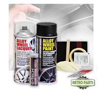 Lega Ruota Riparazione & Restauro Kit Per Ford Completo Pro DIY Pittura Nero