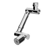 Lega Universale Con Rotazione Di 1440 °, Aeratore Del Rubinetto, Braccio Robotico, Estensione Girevole, Accessorio For La Cucina, Prolunga For Ben Fatto(Double gear silver)