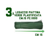 Legaccio PIATTINA plastica anima metallo per piante e vigna conf. 3 da 1000 pz