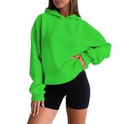 Legacy Basics Donna Felpa con cappuccio Donna Giacca Felpe Donna Felpa con cappuccio a maniche lunghe con tasca grande frontale giacche donna, 01 verde, XXX-Large