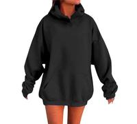 Legacy Basics Donna Felpa con cappuccio Donna Giacca Felpe Donna Felpa con cappuccio a maniche lunghe con tasca grande sul davanti Felpa Donna, 01 nero, XXX-Large