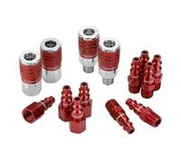 Legacy color Connex Type D 14 pezzi. 1/4 in. Red Coupler and Plug kit, A73458D
