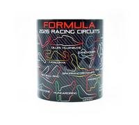 Legacy Legends Tazza Formula Racing 2026 Circuits - Red Edition - GP Race Track Outlines - Stagione del Campionato del Mondo - Hamilton - Norris - Tazza da caffè - per appassionati di sport