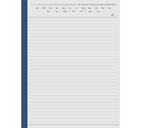 Legal Notebook: Legal Notepad with Date on Top | College Ruled Lined Writing Note Pads | Large 8.5" x 11", White Paper, 50 Sheets | Ideal for Lawyers, ... Paralegal, Attorney, Court Clerk - Blue