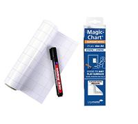 Legamaster 7-159000-A4 Magic-Chart Notes Flipchart, Fogli elettrostatici riposizionabili include 25 fogli a quadretti (20 x 30 cm)