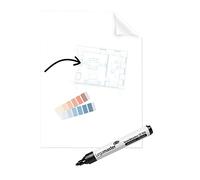 Legamaster Magico Tabella Clearboard - 25 Statico Scrittura Fogli - 80x60cm