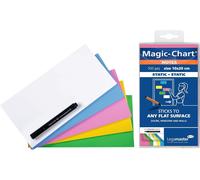 Legamaster 7-159499 Magic-Chart Notes Foglietti elettrostatici riposizionabili, 10 x 20 cm, Colori assortiti (conf. 500 fogli)