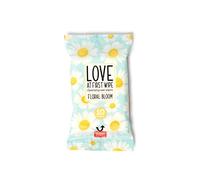 Legami - 10 Salviettine Umidificate, Love At First Wipe, 6x10,5 cm, Tema Daisy, Morbide e Rinfrescanti, Imbevute in una Soluzione Detergente con Fragranza Floral Bloom, Adatta a Pelli Delicate