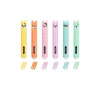 Legami 6 Mini Pastello Evidenziatori Penna Orsetto Rosa Giallo Arancio Viola Blu